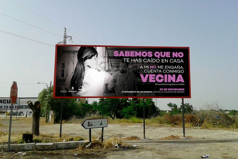 Valla Sabemos que no te has caído en casa. Campaña 25N