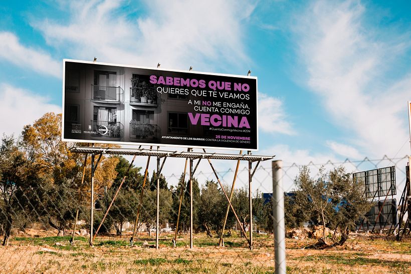 Valla Sabemos que no quieres que te veamos. Campaña 25N