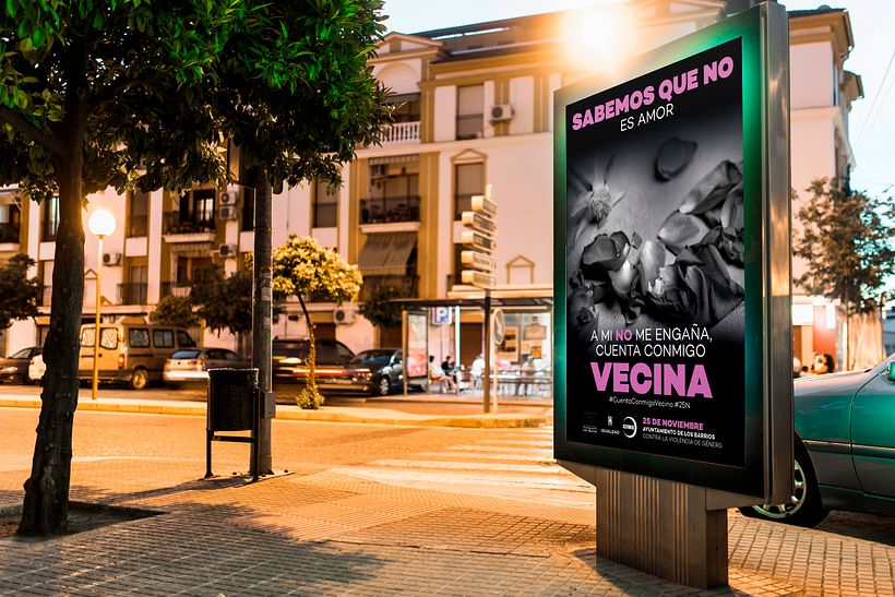 Mupi Sabemos que no es amor. Campaña 25N