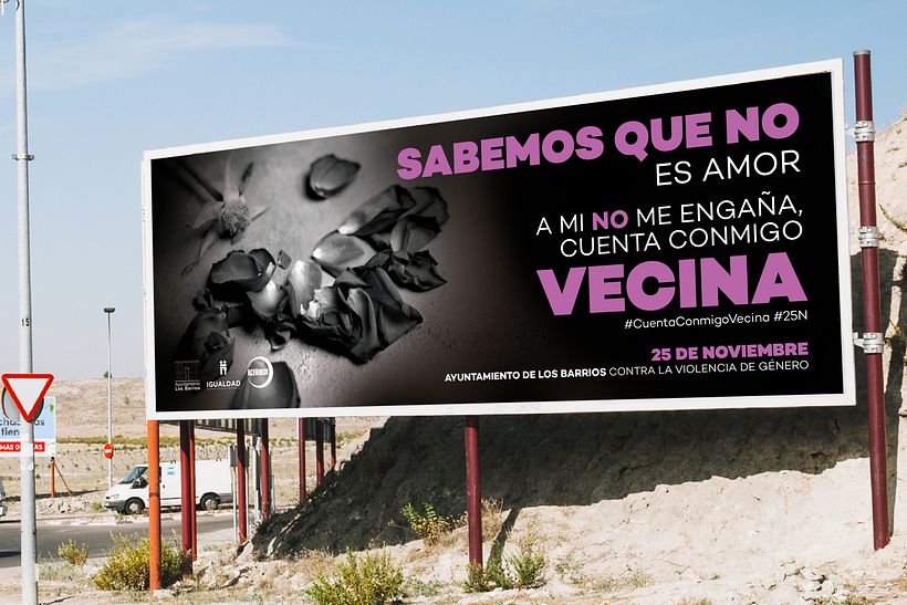 Valla Sabemos que no es amor. Campaña 25N