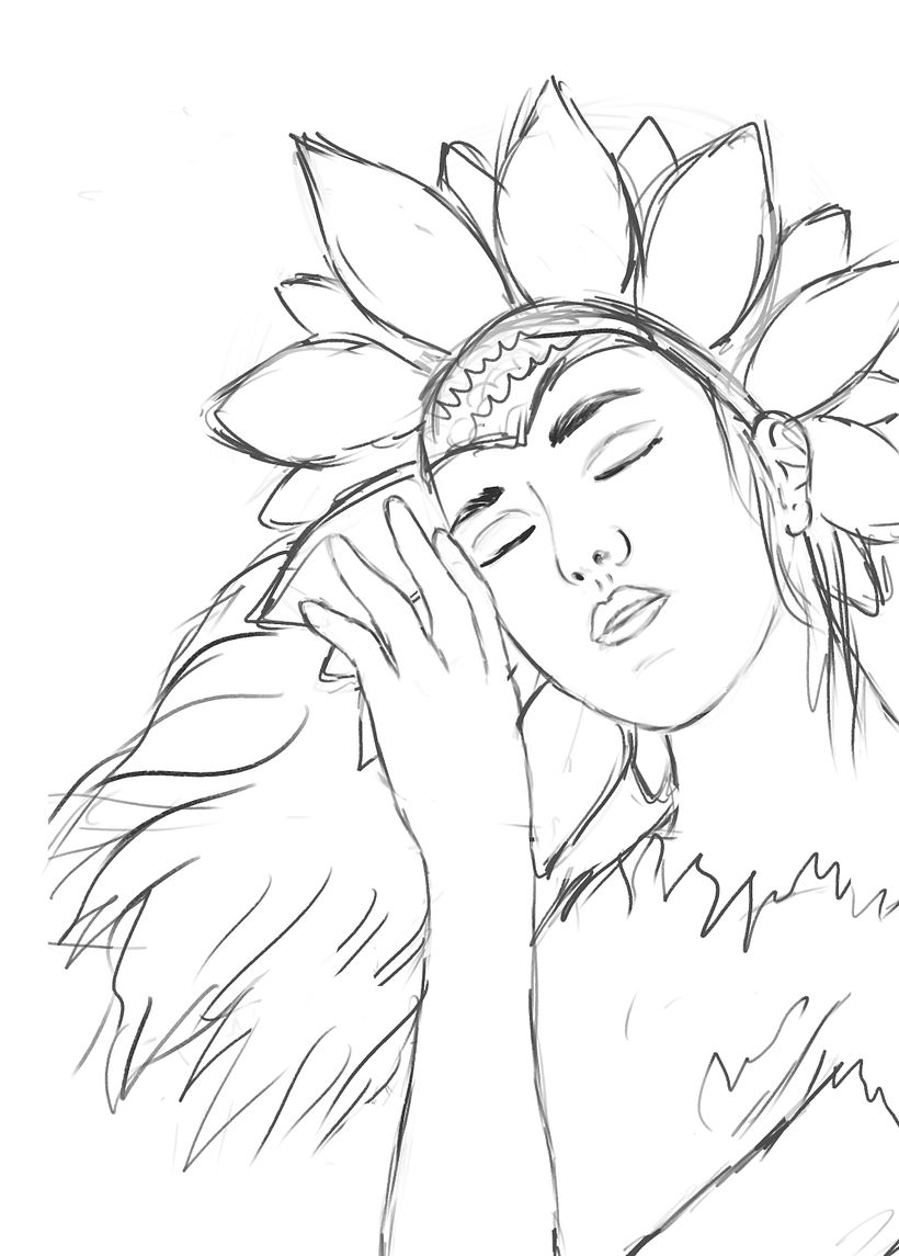 My project in Digital Fantasy Portraits with Photoshop course (Children of the Sun) 1