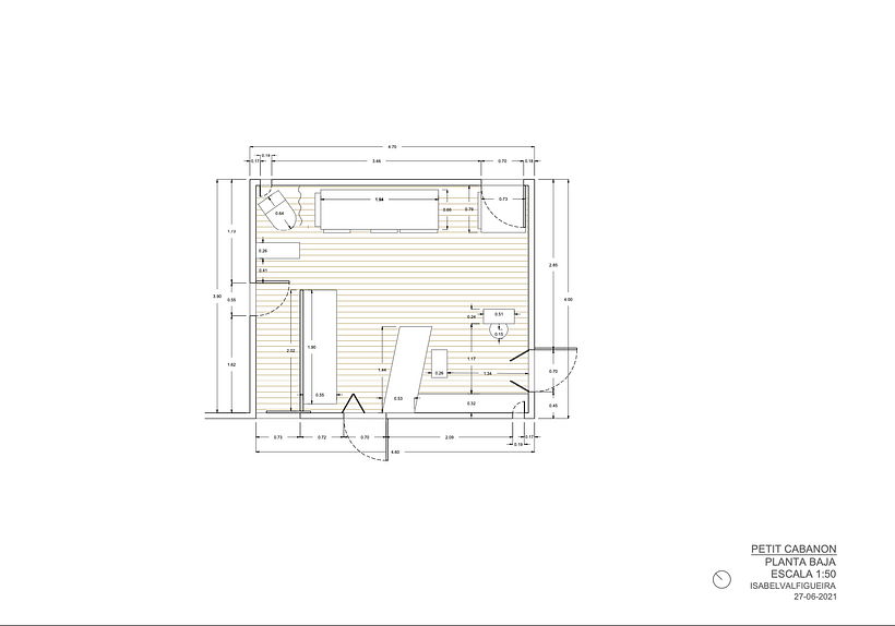 Meu projeto do curso: Introdução ao desenho arquitetônico no AutoCAD 1