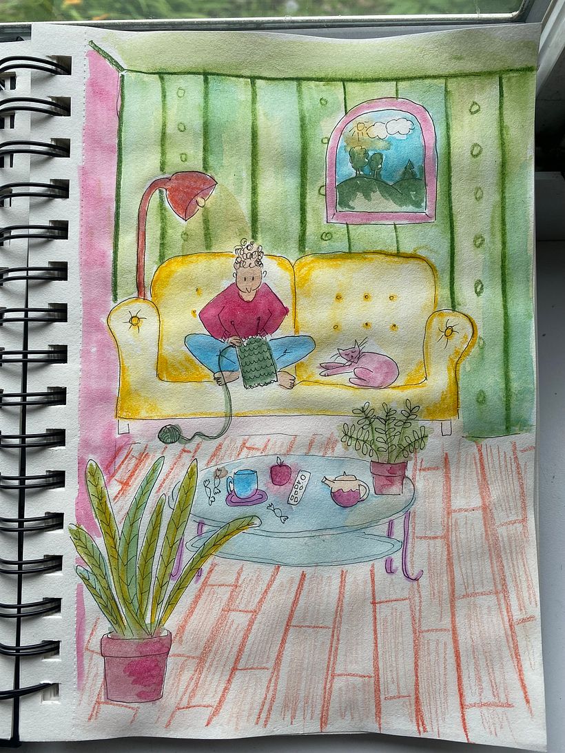 Gouache, Watercolor crayon, ink crayon, Pastel crayon, Ecoline pen brush...