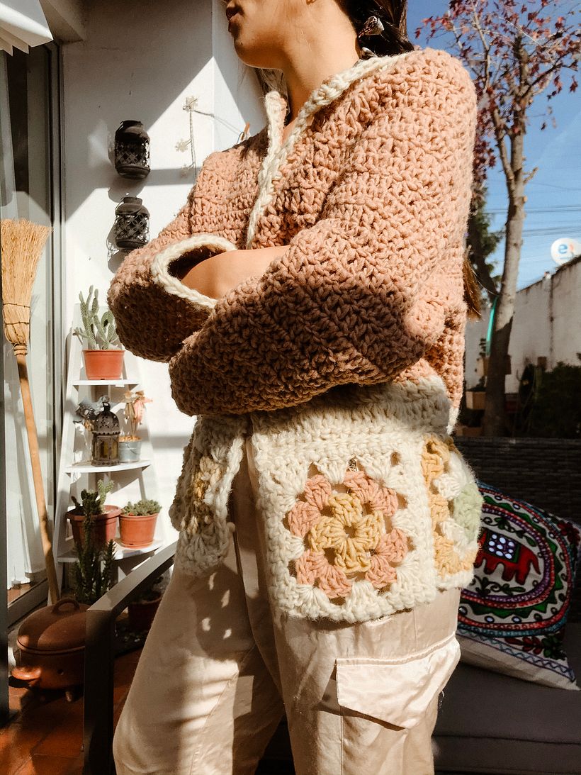 chaquetón de lana natural de oveja, 900 gramos en total