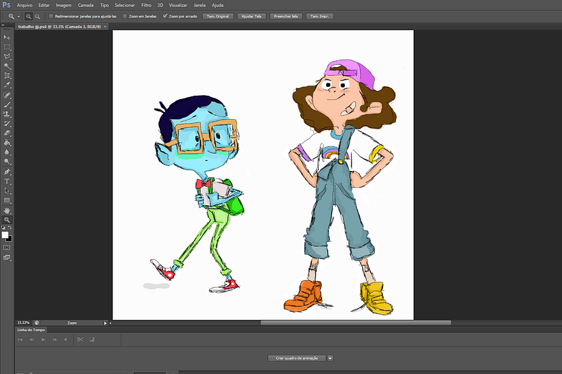 Meu projeto do curso: Design de personagens para animação com Photoshop. 4
