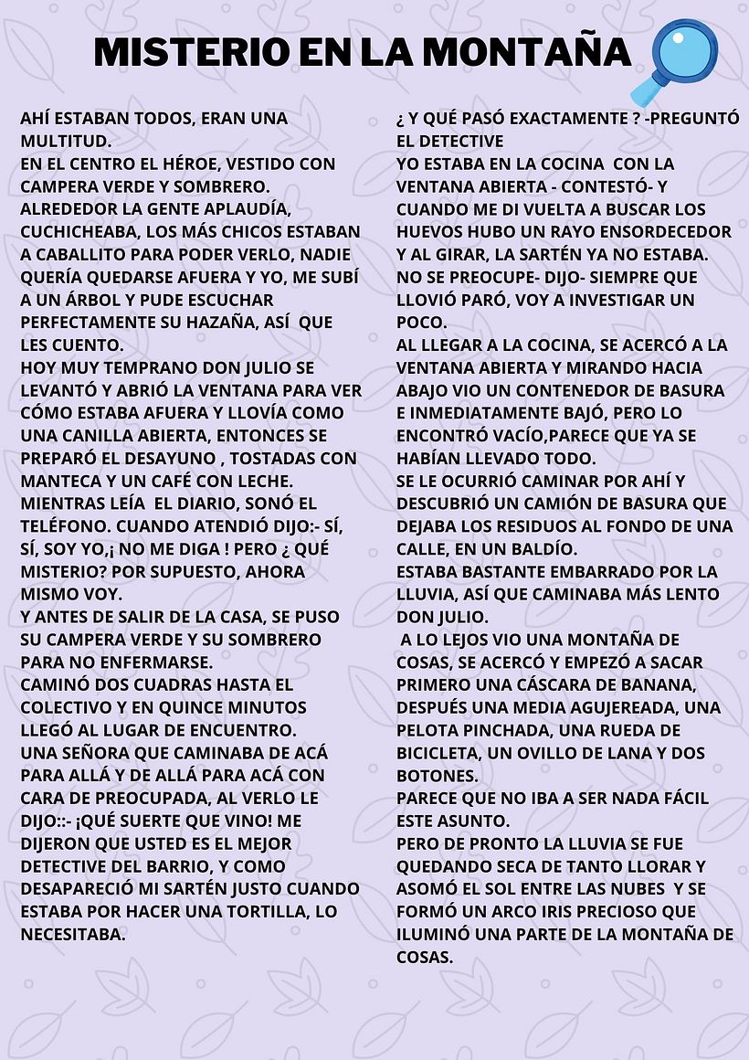 MISTERIO EN LA MONTAÑA 1