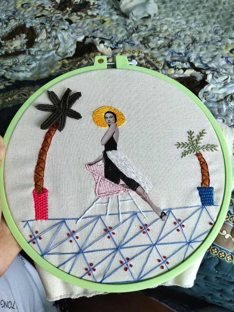 My project in Photo Embroidery on Fabric course 1