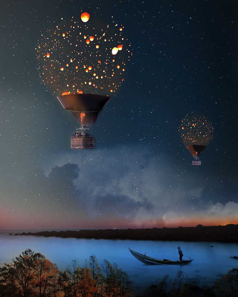 My project in Magical Photomontage in Photoshop: Creating Visual Metaphors course 2