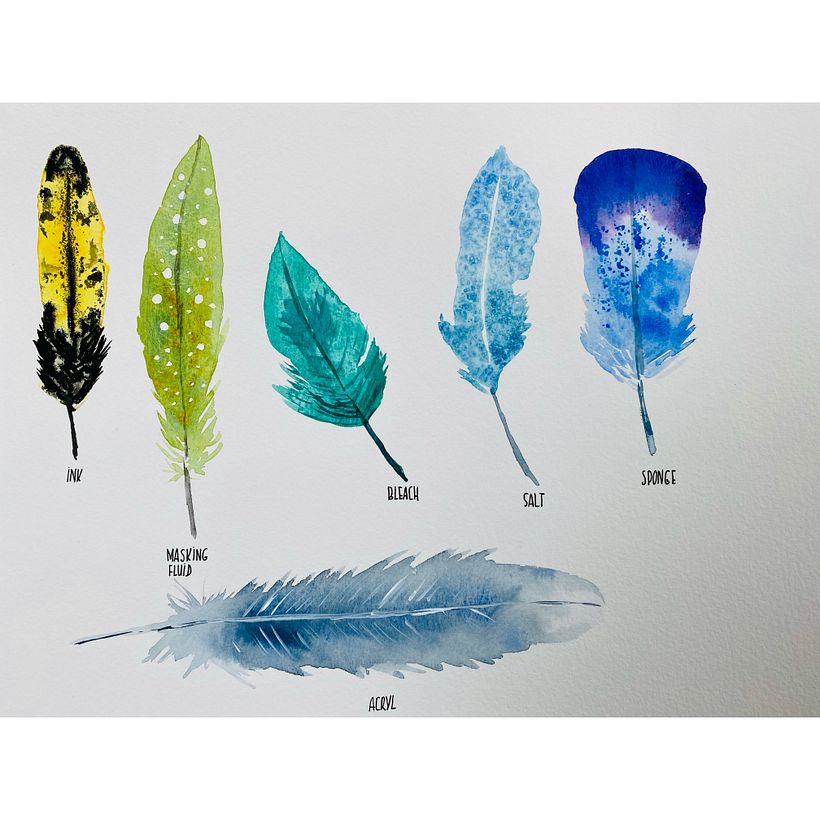 My projects in ‌Illustration of Natural Elements in Watercolor course 2