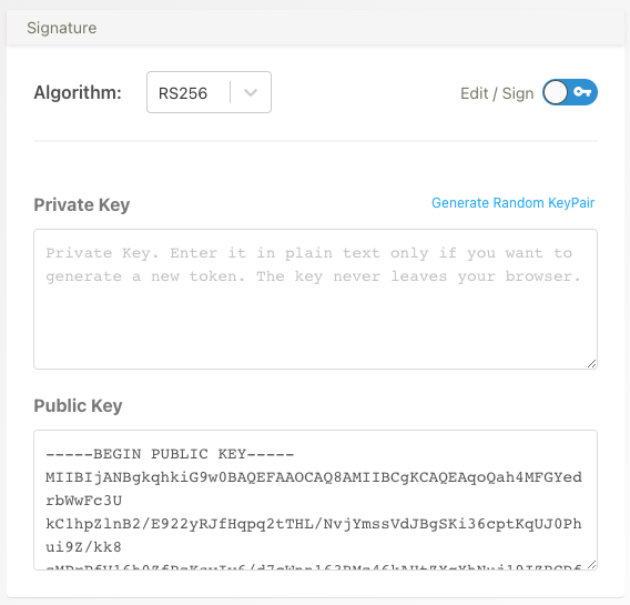 Sign JWT Tool