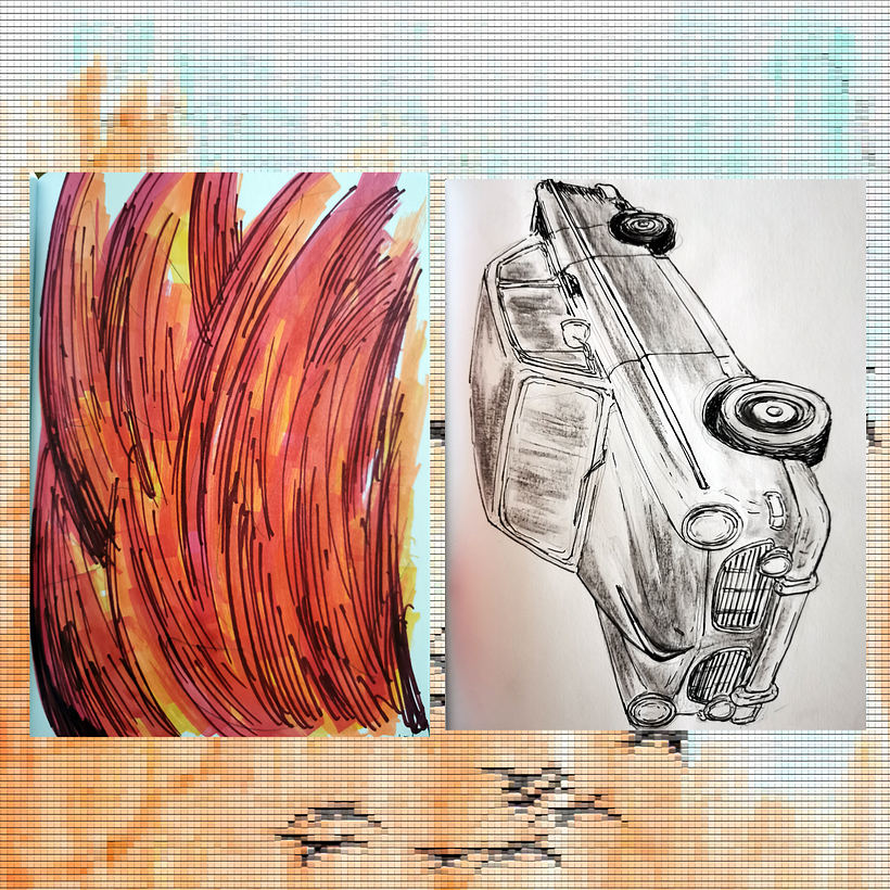 23. Feeling (rage) out of abstract shapes / 24. Vehicle from observation