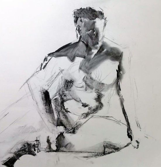 sketch of a man in 15~ min