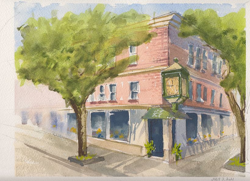 My project in Architectural Sketching with Watercolor and Ink course 1