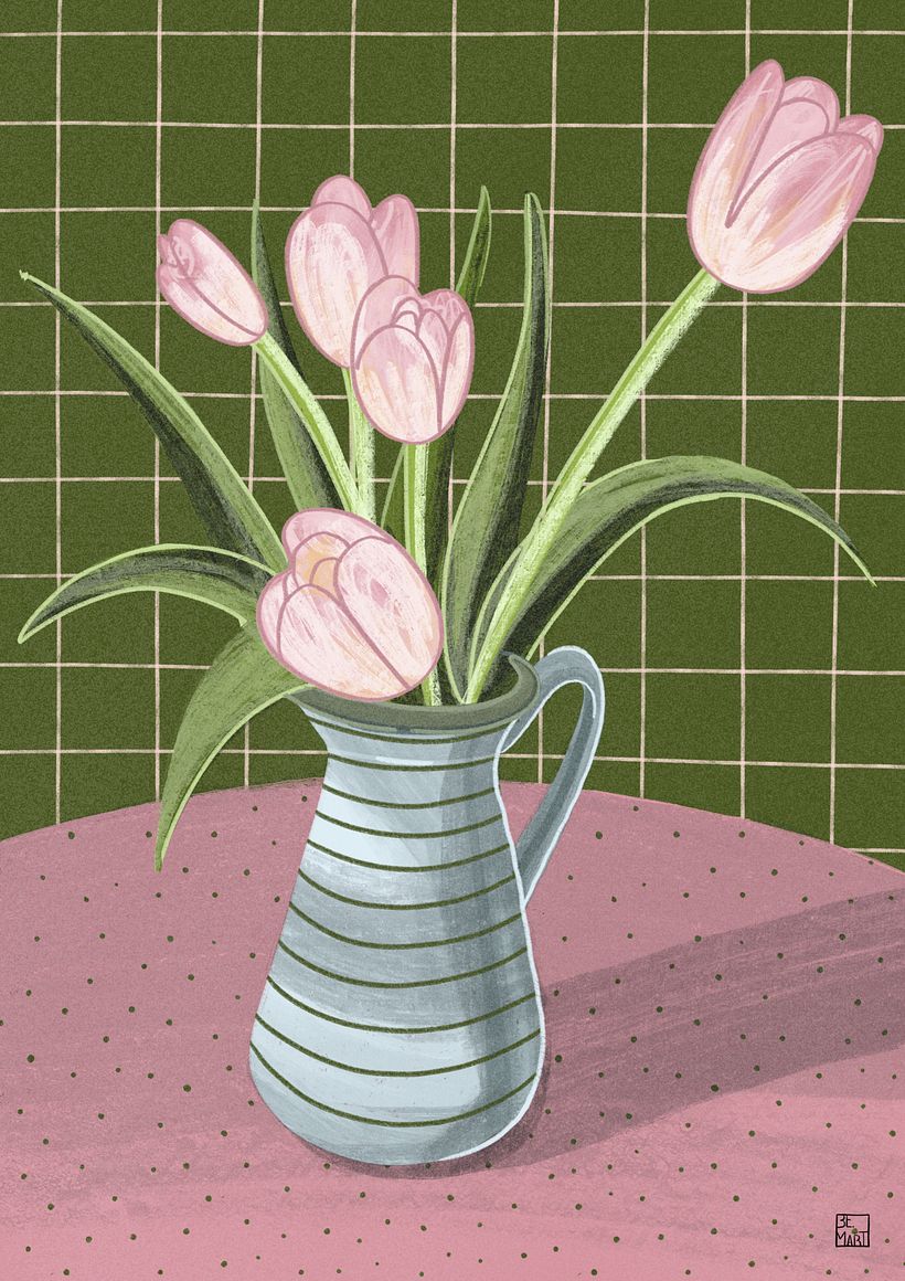 Tulipanes en jarra 2