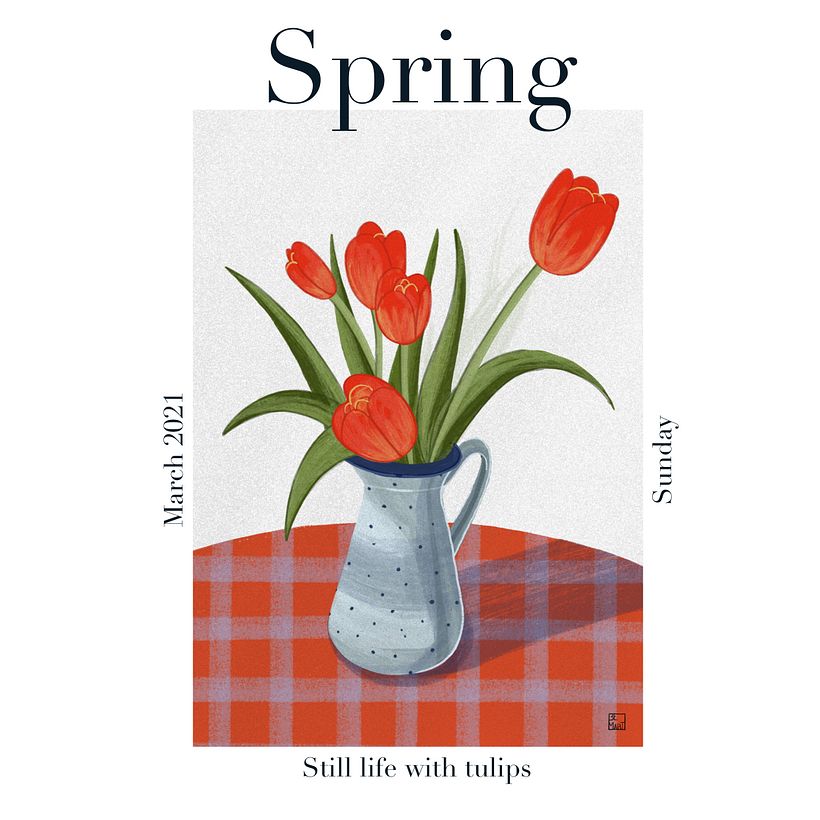 Tulipanes en jarra 4