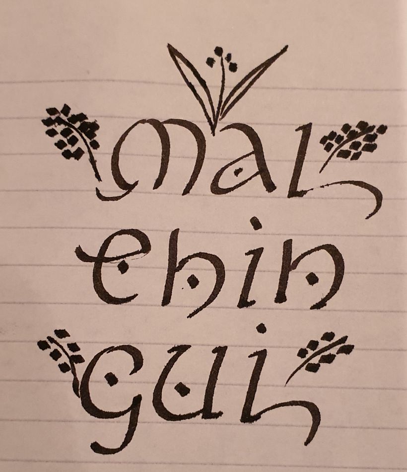 Mi Proyecto del curso: Caligrafía uncial para principiantes 1