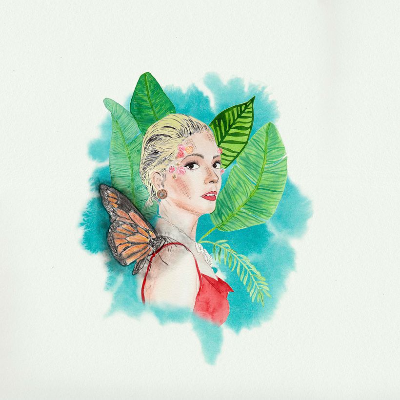 Para completar este curso decidí hacer un retrato de mi hermana aplicando todo lo aprendido. 
