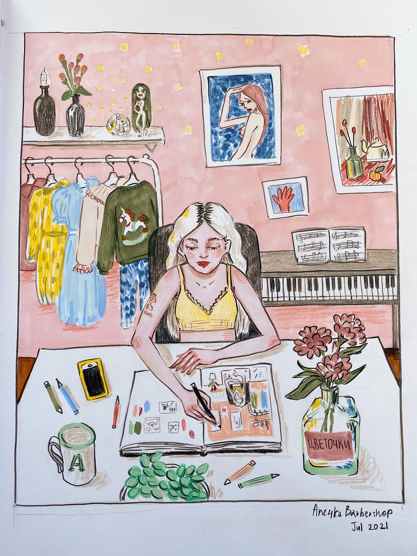 My project in Exploratory Sketchbook: Find Your Drawing Style course 1