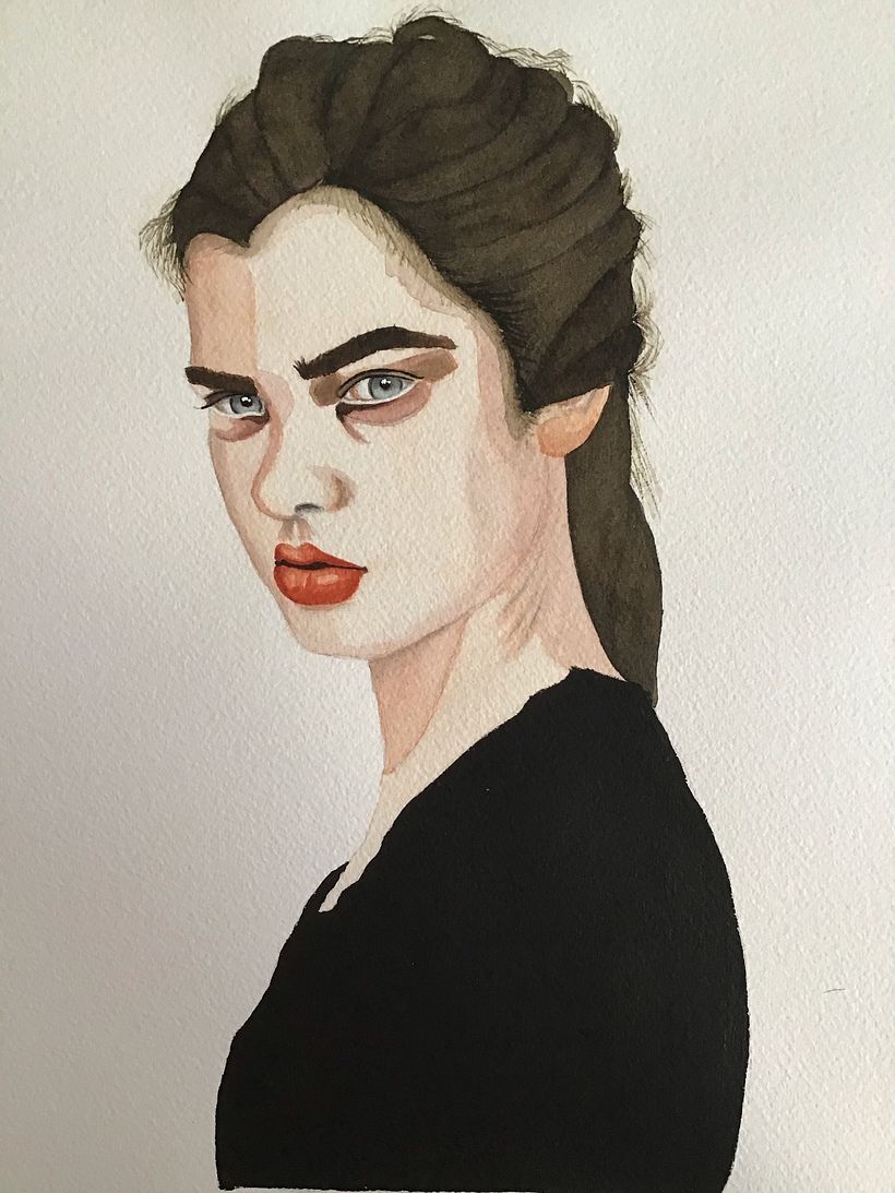 Mi Proyecto del curso: Retrato en acuarela a partir de una fotografía 1