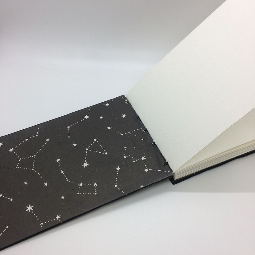 Coptic Stitch watercolor sketchbook made with recycled coffee bags 8