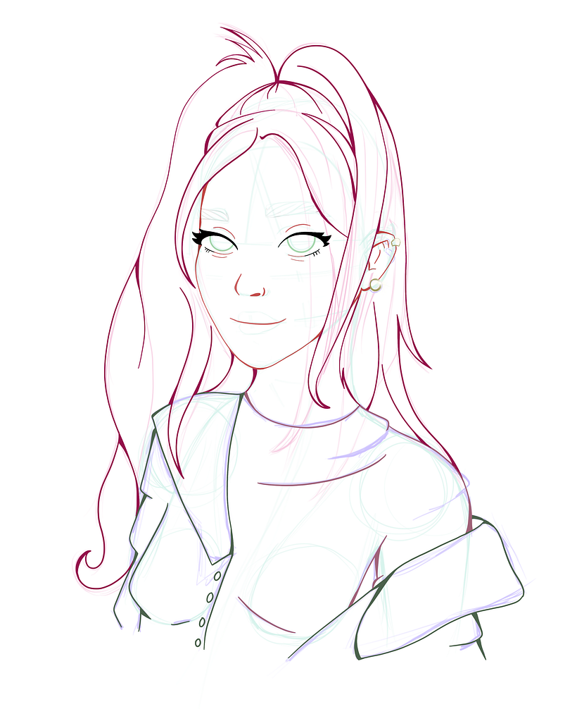 Retrato de personajes femeninos con Procreate 3