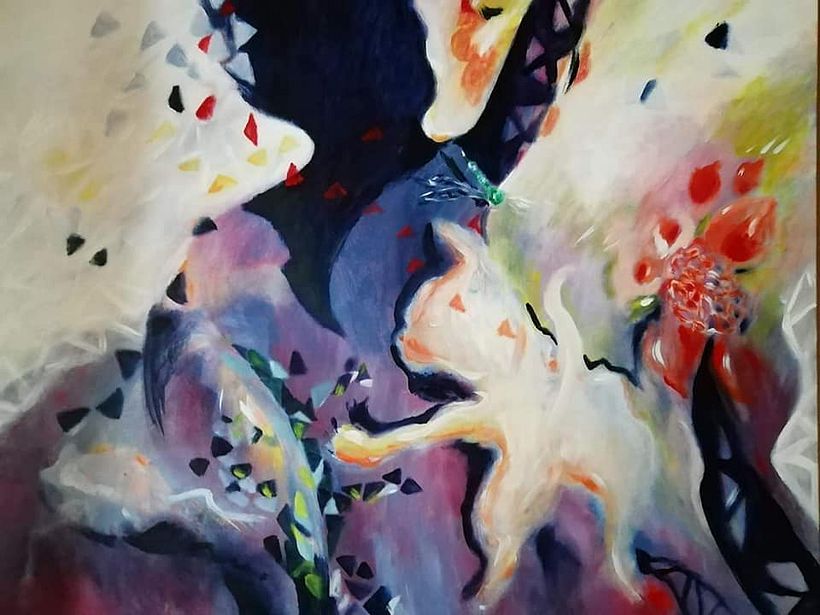 "Erneuerung" Acryl auf Leinwand 110x90 cm