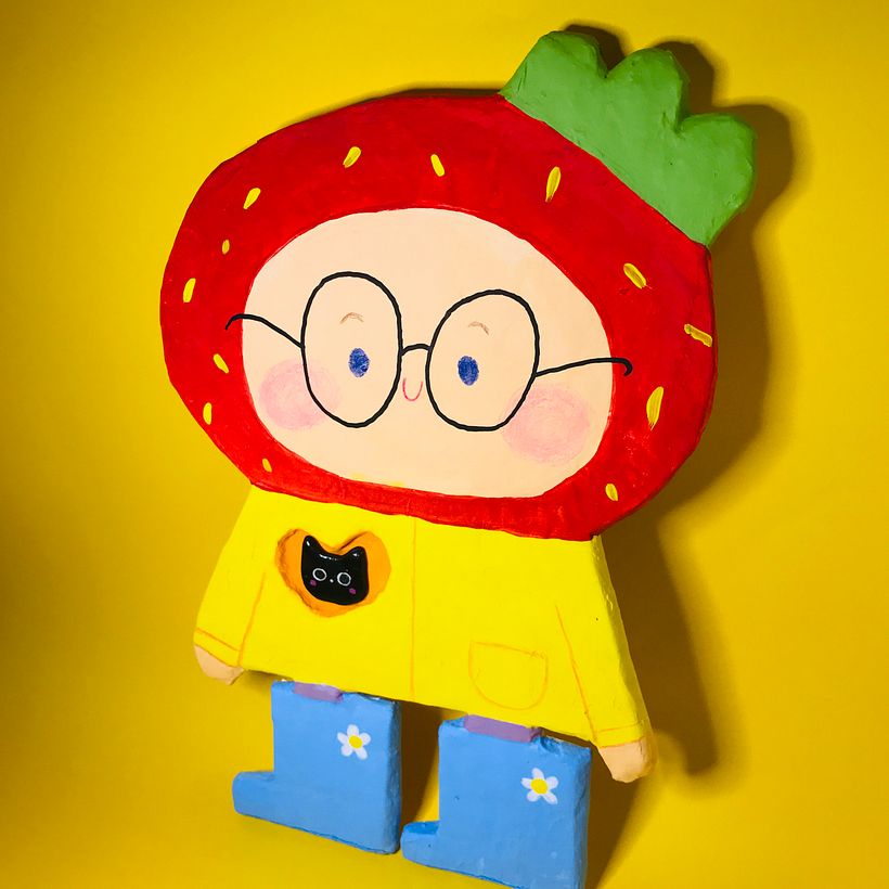 Mi Proyecto del curso: Papel maché para principiantes: esculpe un personaje colorido 6