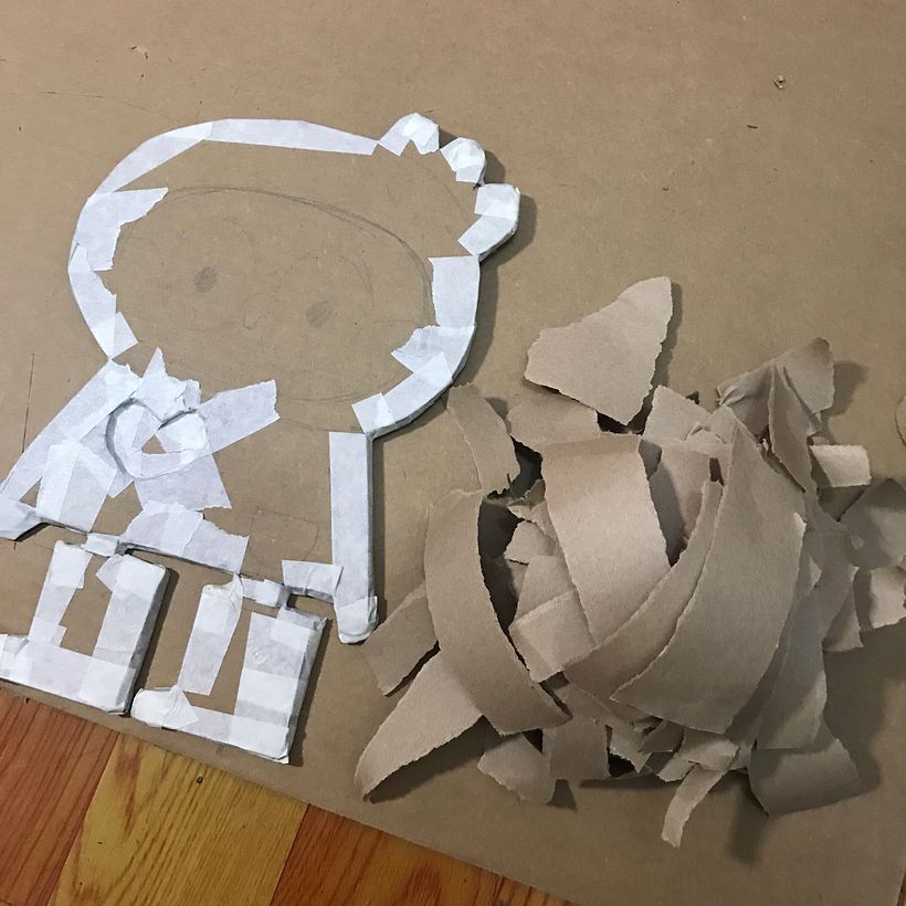 Mi Proyecto del curso: Papel maché para principiantes: esculpe un personaje colorido 4