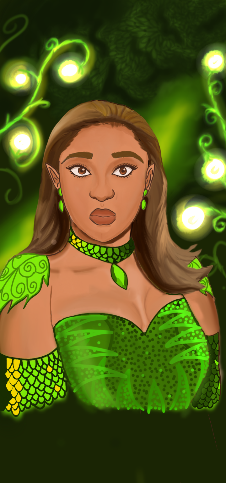I decided to focus more on the hair and background