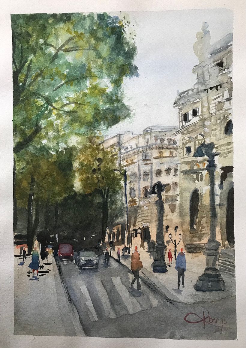 Mi Proyecto del curso: Paisajes urbanos en acuarela 2