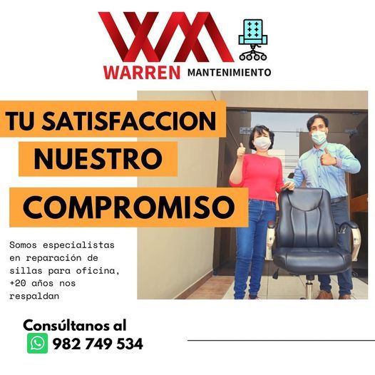 Mi Proyecto del curso: Mantenimiento de sillas de oficina- Warren Mantenimiento 4