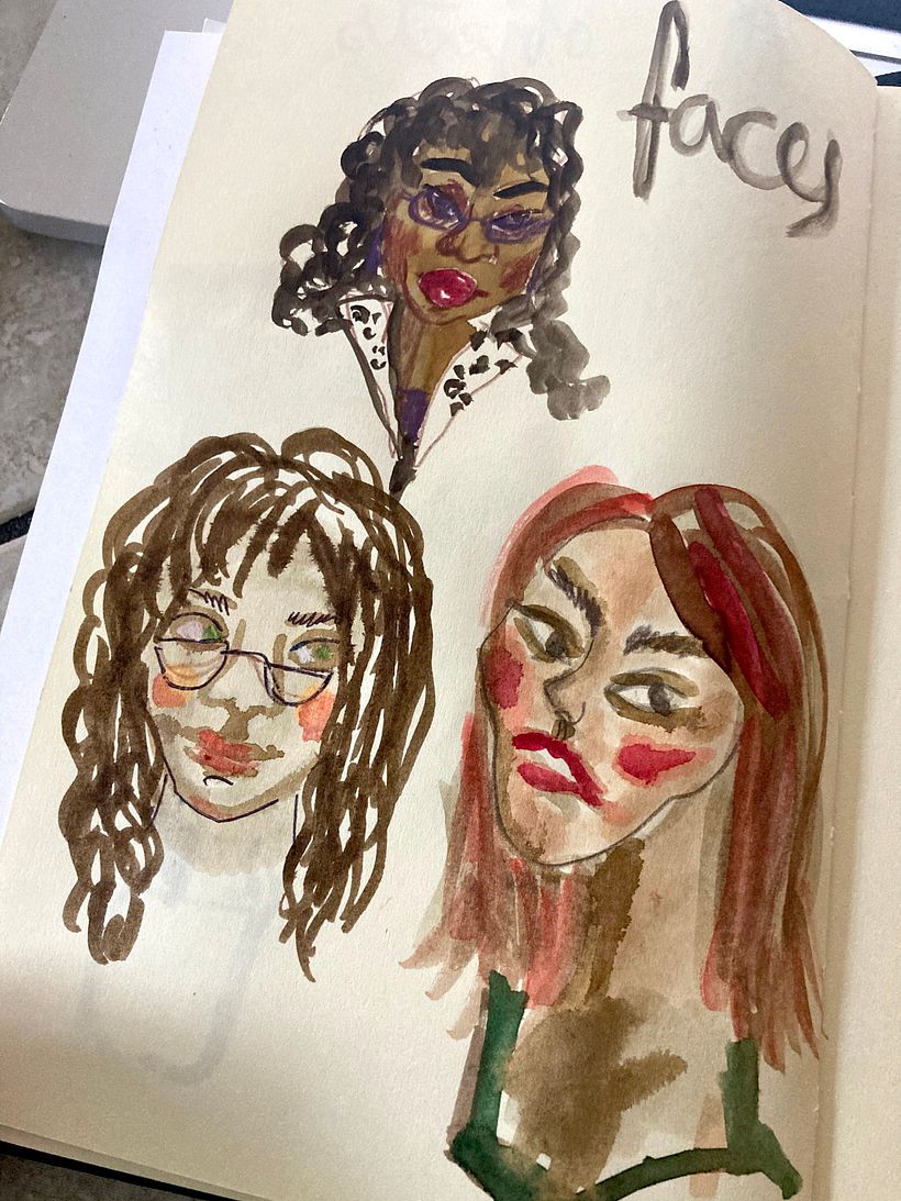 trying to draw faces