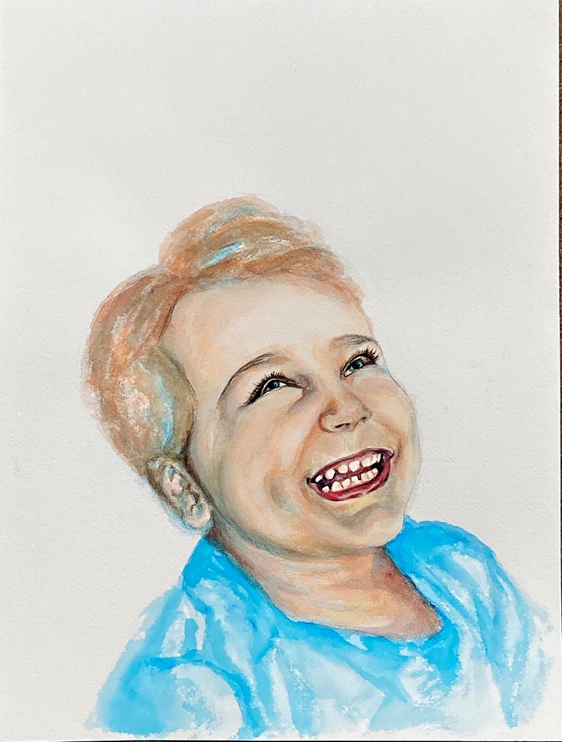 My project in Illustrated Portrait in Watercolor course: Portrait of Sawyer 3