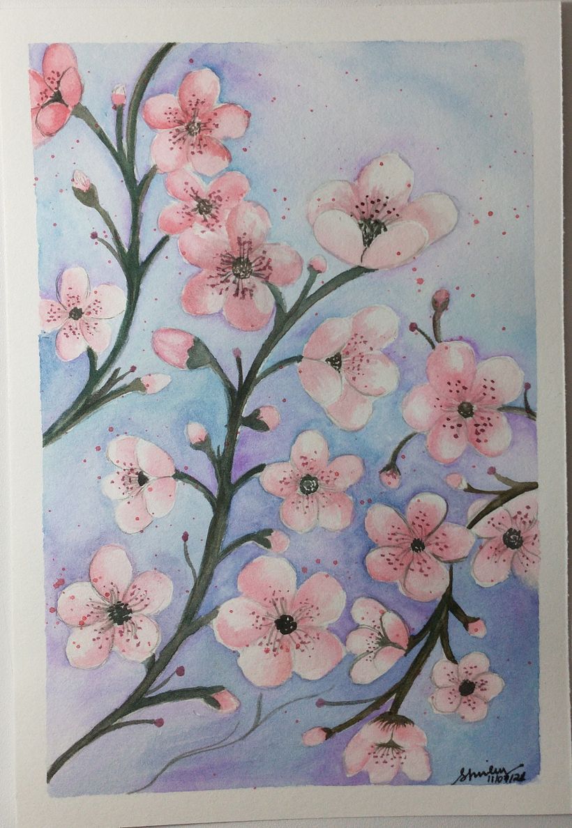 Meu projeto do curso: Técnicas de aquarela negativa para ilustração botânica 1