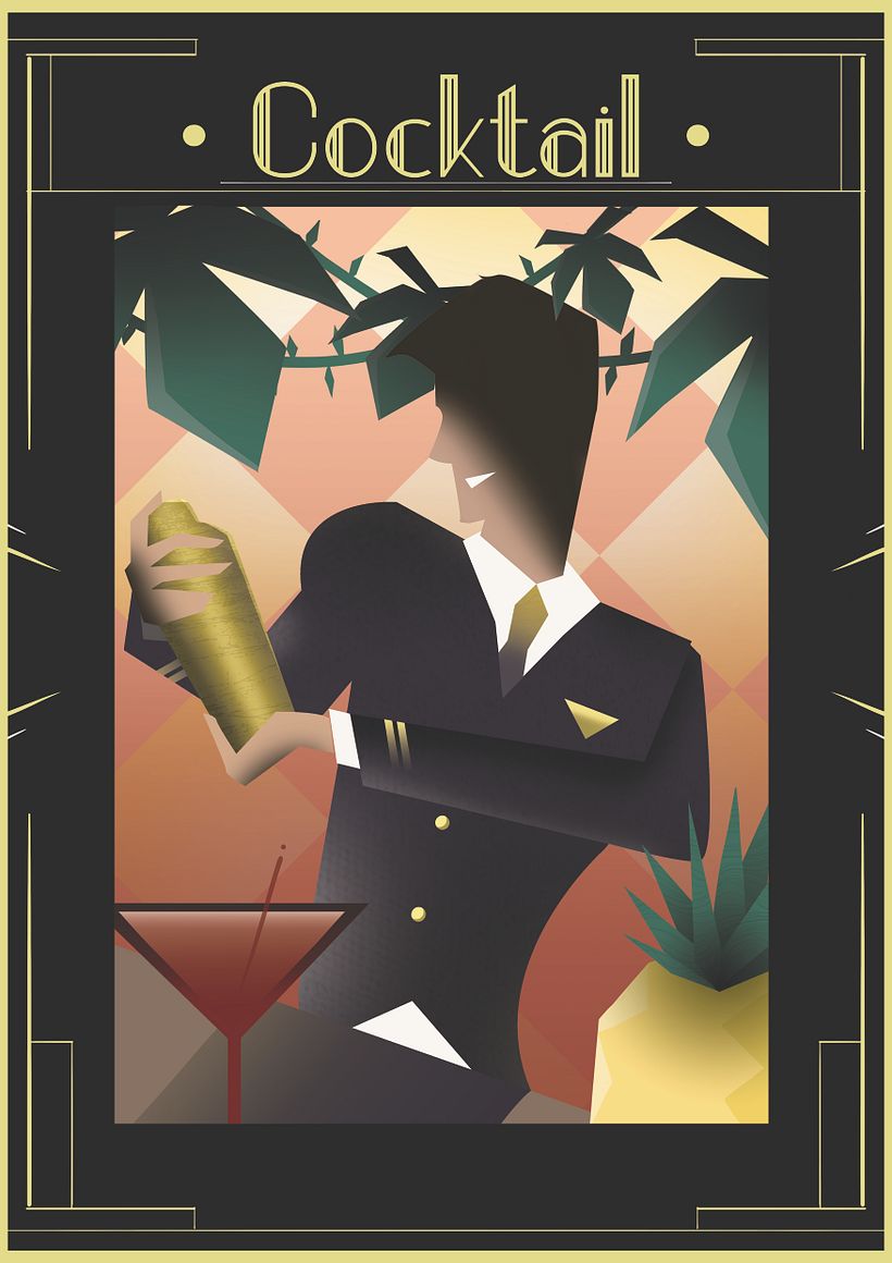 Mi Proyecto del curso: Ilustración digital estilo art déco 3