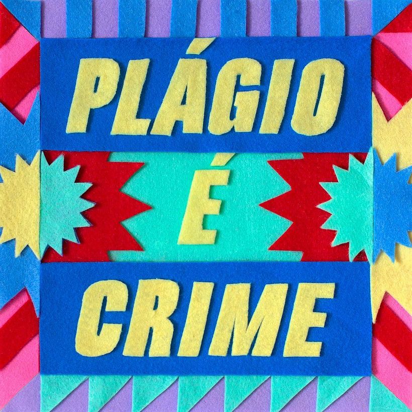 Brazilian artist Naima Almeida’s image denouncing plagiarism: "Plagiarism is a Crime".