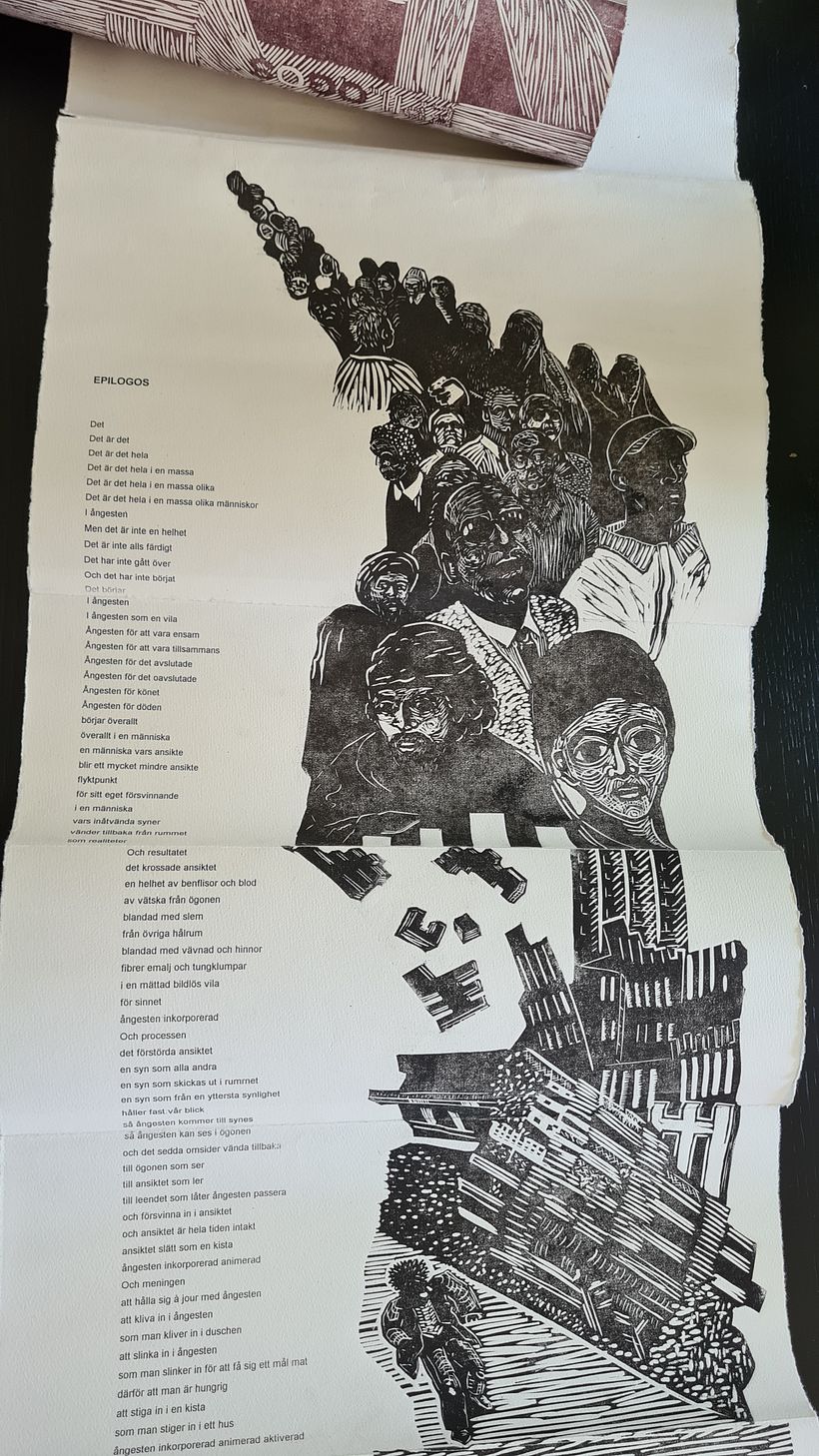Attempt at making an Artist's book: Epilogos. My illutrations to a poem by Danish poet Inger Christensen 5