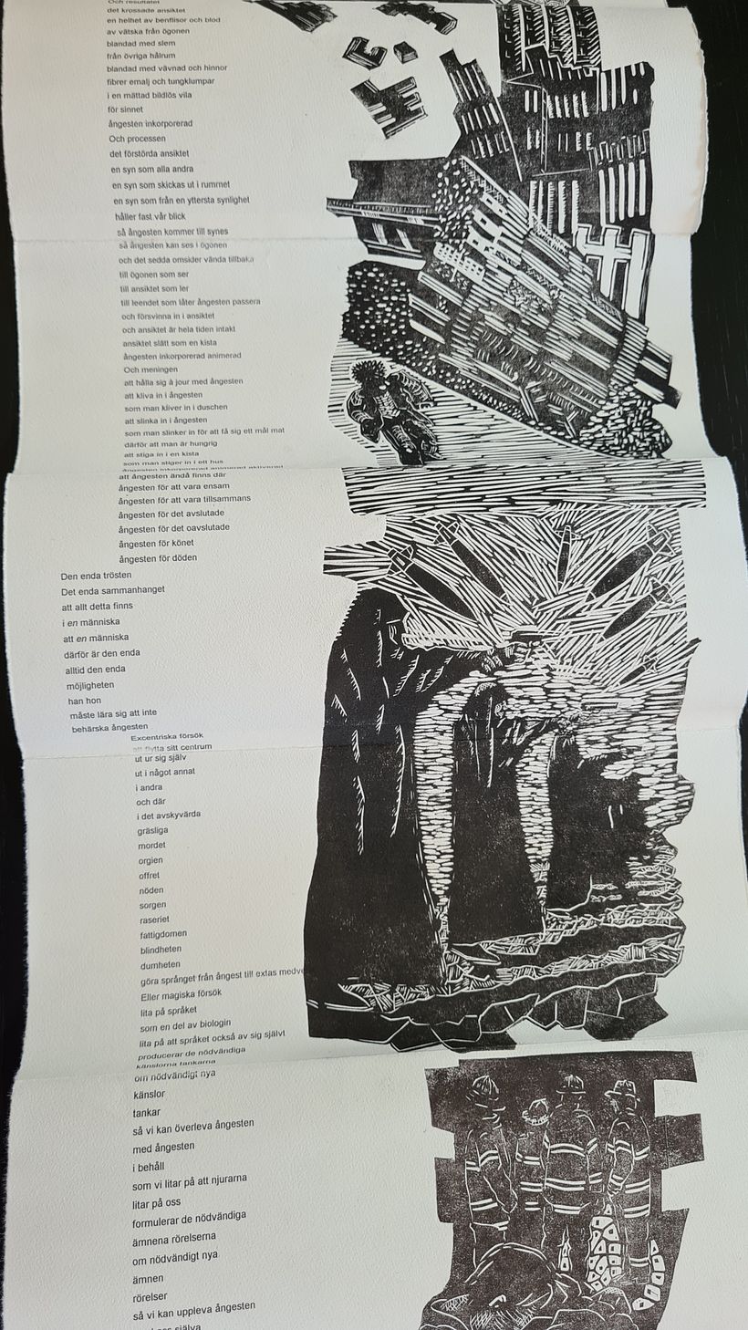 Attempt at making an Artist's book: Epilogos. My illutrations to a poem by Danish poet Inger Christensen 6