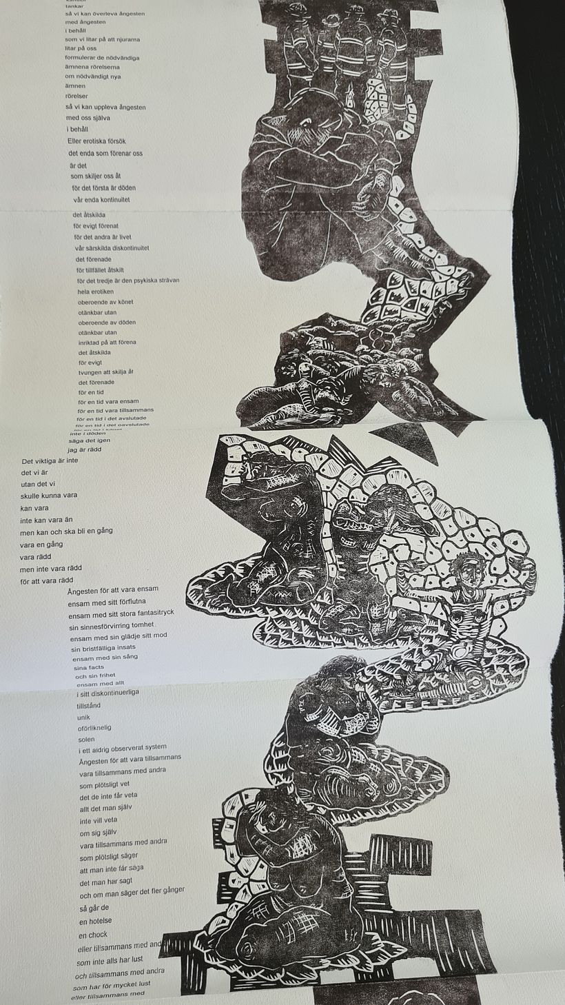 Attempt at making an Artist's book: Epilogos. My illutrations to a poem by Danish poet Inger Christensen 7
