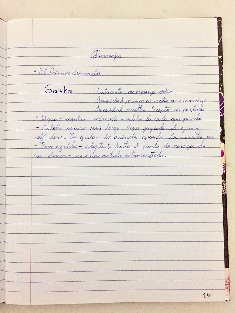 En proceso Cuaderno de Novela