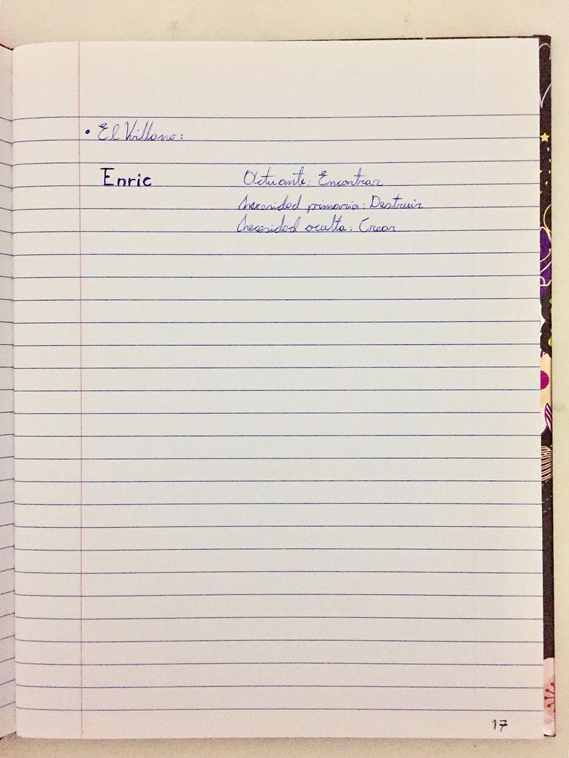 En proceso Cuaderno de Novela