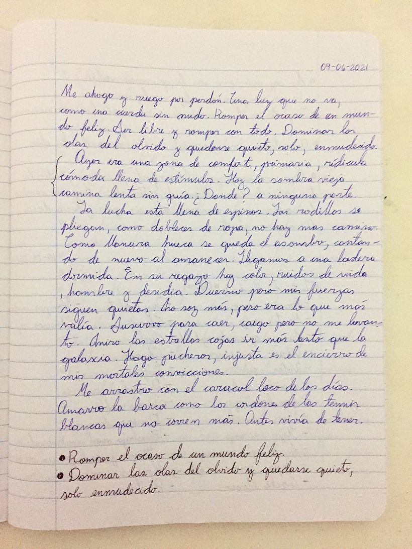 Ejercicio de 10 min en Cuaderno de Ruta