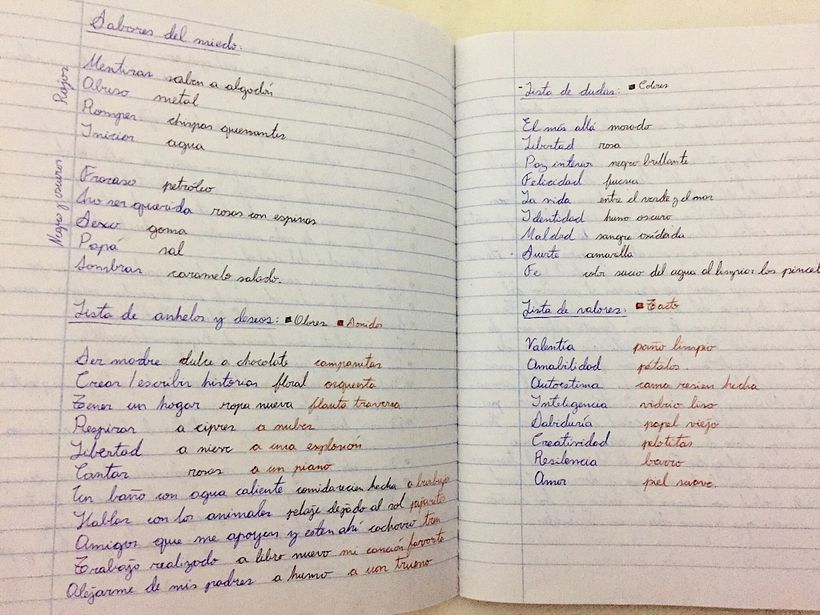 Ejercicio de Listas de Asociación en Cuaderno de Ruta