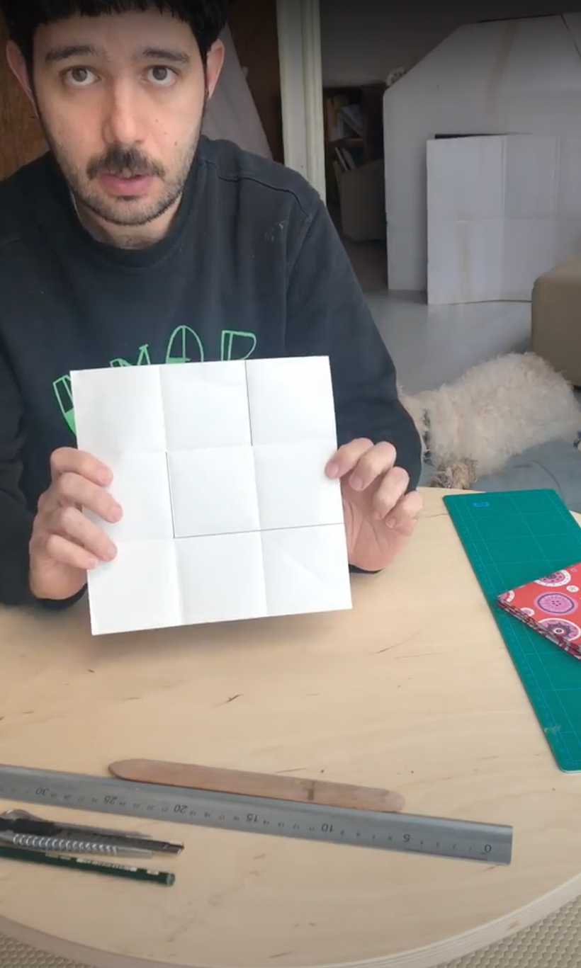 Referencia para trabajar con una hoja más grande.