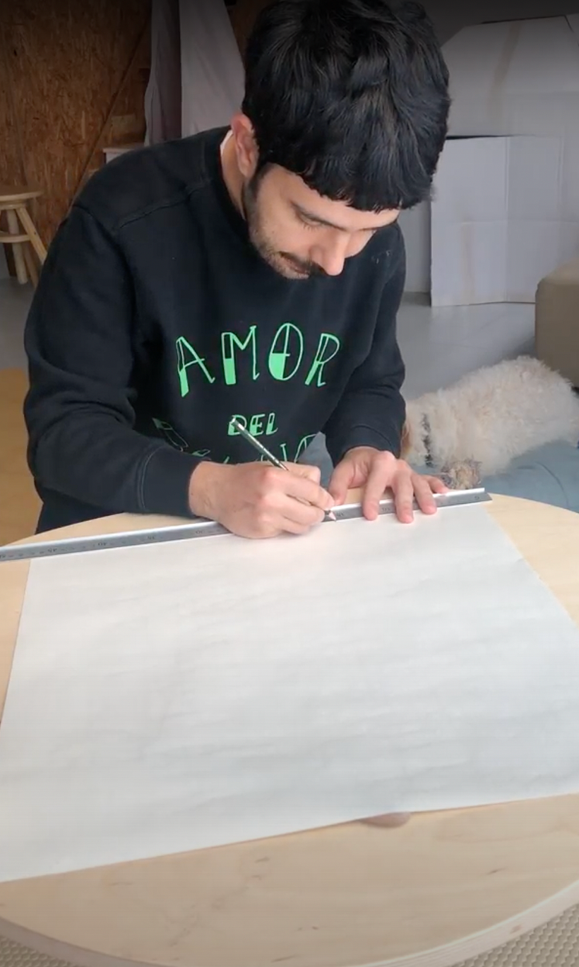 Marcamos los puntos para hacer una cuadrícula.