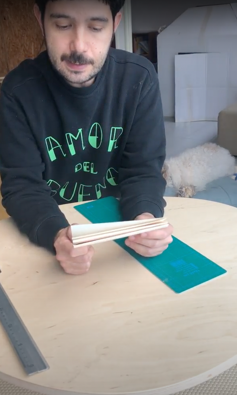 Resultado final del cuaderno plegable.