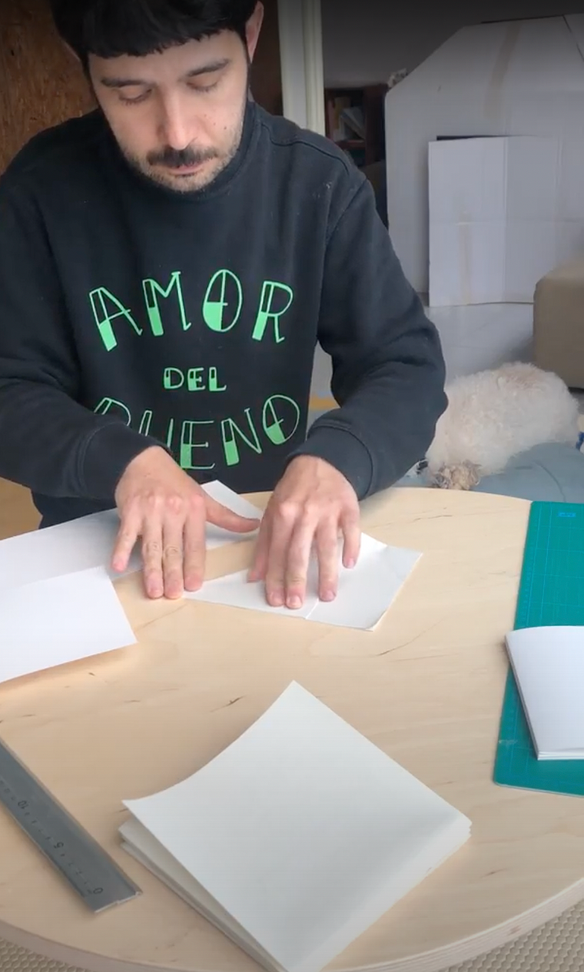 Haz dos cuadrados en una misma hoja DINA4.