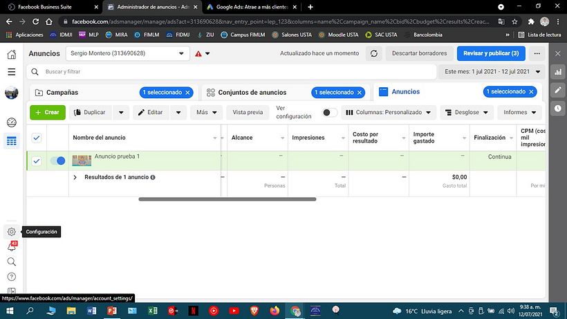 Mi Proyecto del curso: Google Ads y Facebook Ads desde cero 2