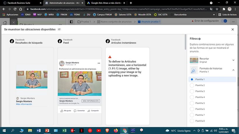 Mi Proyecto del curso: Google Ads y Facebook Ads desde cero 5