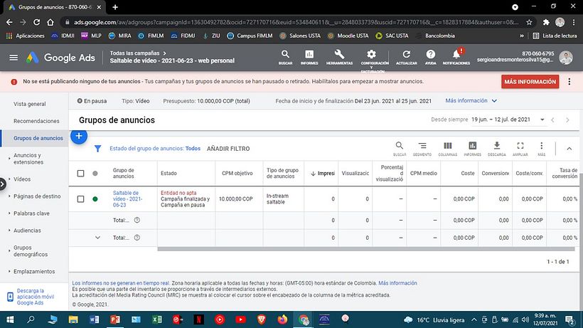 Mi Proyecto del curso: Google Ads y Facebook Ads desde cero 7